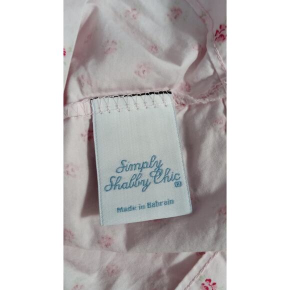 Simply Shabby Chic Standard Pillow Case Pink Rosebuds Cotton - Picture 4 of 4